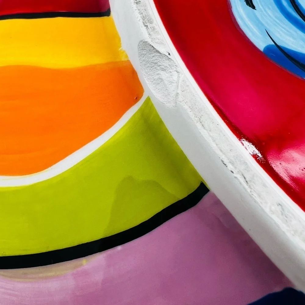 HAUSENWARE DESIGNED BY MARY ROSE YOUNG BRIGHT COLORFUL 13” BOWL
